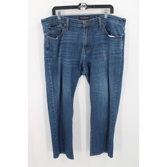 LUCKY BRAND SIZE 38/27 PACE 221 STRAIGHT BLUE JEANS - Picture 1 of 10